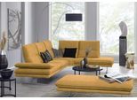 Ecksofa W.SCHILLIG "broadway, Designsofa, mit tollem Sitzkomfort, L-Form", gelb (kurkuma z69), B:284cm H:94cm T:224cm, Longlife Xtra-Leder Z69: Das feinnarbige, gedeckte Softleder Z69 besticht durch seine außergewöhnliche Weichheit im trendigen »Vintage-Look«, Hautstärke 0, 9 - 1, 1 mm, Sofas, Ecksofa, Sitztiefenverstellung, Kopfteil- & Seitenteilverstellung, Breite 284cm