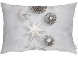 Dekokissen APELT "5844", grau (grau, sterne), B:35cm L:50cm, Baumwolle, Polyester, Dekokissen_Sitzkissen_Kissenhüllen