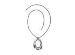 Lange Kette "Marina", Damen, Gr. onesize, Metall, silber, COLLEZIONE ALESSANDRO, Basic, Halsketten, 2 bewegliche Anhänger