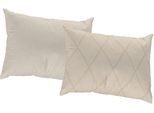 Dekokissen ADAM "Casket Valdelana", beige (naturweiß, gemustert), B:60cm L:40cm, Baumwolle, Dekokissen_Sitzkissen_Kissenhüllen, mit Rautenmuster, Wendekissenhülle ohne Füllung, 1 Stück