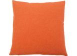 Dekokissen GÖZZE "Milano", orange (terra, unifarben), B:40cm L:40cm, Polyester, Dekokissen_Sitzkissen_Kissenhüllen, mit Reißverschluss, Kissenhüle ohne Füllung, 2 Stück