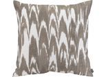 Dekokissen H.O.C.K. "Amarador", grau (taupe, braun, gemustert), B:60cm H:10cm L:60cm, Polyacryl (dralon), Dekokissen_Sitzkissen_Kissenhüllen, in Batik-Optik, Kissenhülle mit Füllung, 1 Stück