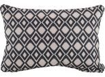 Dekokissen H.O.C.K. "Vigo", schwarz (schwarz, bedruckt), B:60cm H:10cm L:40cm, Polyester, Dekokissen_Sitzkissen_Kissenhüllen, im Rautendesign, Kissenhülle mit Füllung, 1 Stück