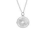 Kette mit Anhänger VIVANCE "925/- Sterling Silber rhodiniert", weiß, Halsketten, Damen, 42+3cm, Silber 925 (Sterlingsilber), L: 45 B: 16mm, glänzend, B:16mm