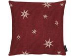 Dekokissen APELT "5842", rot (goldfarben, rot, sterne), B:40cm L:40cm, Polyester, Dekokissen_Sitzkissen_Kissenhüllen
