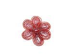 Brosche "Blume", Damen, rot, Glas, COLLEZIONE ALESSANDRO, Broschen Brosche, in Blumenform
