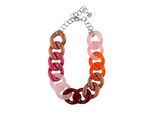 Kette mit Anhänger "Rom", Damen, Gr. onesize, Kunstfaser, pink, COLLEZIONE ALESSANDRO, Basic, Halsketten, Polyesterglieder
