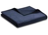 Wohndecke BIEDERLACK "Unicolour", blau (dunkelblau), B:150cm L:200cm, Baumwolle, Polyacryl, Polyester, Wohndecken, Wohndecke, in vielen Farben