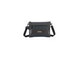 Schultertasche NATIONAL GEOGRAPHIC "SHADOW", Mädchen, Gr. B/H/T: 2,5cm x 21cm x 28cm, grau (anthrazit), Kunstfaser, Taschen Schultertasche, Mit hoher Umweltbilanz