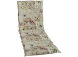 Liegenauflage GO-DE, rosa (creme, braun, rose), B:190cm H:5,5cm T:60cm, Bezug: 65% Polyester, 35% Baumwolle, Polsterauflagen