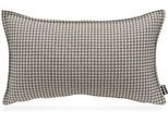 Dekokissen H.O.C.K. "Bobo", schwarz (schwarz, gemustert), B:30cm H:10cm L:50cm, Baumwolle, Polyester, Dekokissen_Sitzkissen_Kissenhüllen, mit Jaquard-Struktur, Kissenhülle mit Füllung, 1 Stück