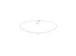 Collier ELLI "Choker mit Anhänger Mondstein Rund 925 Silber" Gr. 36, silber, Halsketten, Damen, 36,mit Stein, Silber 925 (Sterlingsilber), L: 36, Collier