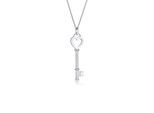 Kette mit Anhänger ELLI "Schlüssel Herz Liebesschlüssel 925 Silber", silber, Halsketten, Damen, 45, ohne Stein, Silber 925 (Sterlingsilber), L: 45