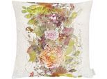 Dekokissen APELT "5252" Gr. 1, bunt (bunt, bedruckt), B:49cm L:49cm, Baumwolle, Polyester, Dekokissen_Sitzkissen_Kissenhüllen, mit Blüten-Motiv, Kissenhülle ohne Füllung, 1 Stück