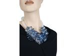 Kette mit Anhänger "Ice", Damen, Gr. onesize, Kunstfaser, blau, COLLEZIONE ALESSANDRO, Basic, Halsketten, mit vielen facettierten Perlen in verschiedenen Formen