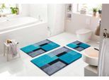 Badematte GRUND Gr. 2, blau (türkis), rechteckig (60cm x 100cm ), 1 Stk., Badematten, Badematte
