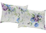 Dekokissen WIRTH "MONTROSE" Gr. 3, lila (blau, violett, bedruckt gemustert), B:40cm L:60cm, Polyester, Dekokissen_Sitzkissen_Kissenhüllen, Kissenhülle ohne Füllung, 2 Stück