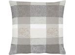 Dekokissen APELT "3042 Zeitlos elegantes Jacquardmotiv" Gr. 1, grau (grau, gemustert), B:39cm L:39cm, Polyester, Dekokissen_Sitzkissen_Kissenhüllen, Kissenhülle mit Füllung, 1 Stück