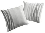 Dekokissen WIRTH "BROOKLYN" Gr. 2, grau (grau, bedruckt gemustert), B:50cm L:50cm, Polyester, Dekokissen_Sitzkissen_Kissenhüllen, Kissenhülle ohne Füllung, 2 Stück