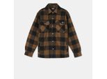 Funktionshemd DICKIES "Dickies Workwear Hemden PORTLAND SHIRT", Herren, Gr. S, Normalgrößen, grün (khaki), Flanell, Obermaterial: 100% Polyester. Futter: 100% Polyester. Füllung: 100% Polyester, Hemden