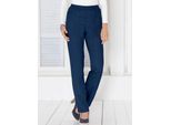 Dehnbund-Hose CLASSIC BASICS, Damen, Gr. 24, Kurzgrößen, blau (marine), 100% Polyester, unifarben, lang, Hosen