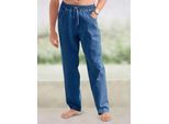 Schlupfhose CLASSIC, Herren, Gr. 24, Unterbauchgrößen, blau (blau, stone, washed), 100% Baumwolle, unifarben, lang, Hosen Schlupfhose