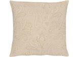 Dekokissen APELT "3313 INDIAN SUMMER" Gr. 2, beige (creme, ornamente unifarben), B:49cm L:49cm, Kunstfaser, Polyester, Dekokissen_Sitzkissen_Kissenhüllen, Kissenhülle ohne Füllung, 1 Stück