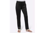 Schlupfhose CLASSIC BASICS, Damen, Gr. 24, Kurzgrößen, schwarz, 95% Polyester, 5% Elasthan, unifarben, lang, Hosen Schlupfhose