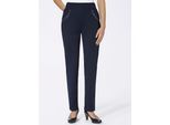 Schlupfhose CLASSIC BASICS, Damen, Gr. 24, Kurzgrößen, blau (marine), 100% Polyester, unifarben, lang, Hosen Schlupfhose