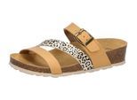 Hausschuh LICO "Pantolette Natural Glitter", Damen, Gr. 38, braun, Synthetik, Schuhe Hausschuh