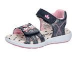 Sandale LICO "Sandale Madita V", Mädchen, Gr. 31, blau, Leder, Schuhe Sandale