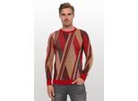 Strickpullover RUSTY NEAL, Damen, Gr. M, rot, 70% Polyacryl, 30% Baumwolle, mehrfarbig, normal, Rundhals, Pullover Strickpullover, im Colorblock-Design