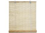 Bändchenrollo GOOD LIFE "CHE" Gr. 4, beige (natur), B:120cm H:160cm, Obermaterial: 96% Bambus, 2% Metall, 2% Polyester, Raffrollos, Montage ohne Bohren möglich (Zubehör notwendig)