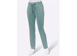 Schlupfhose CLASSIC BASICS, Damen, Gr. 24, Kurzgrößen, grün (jade), 95% Polyester, 5% Elasthan, unifarben, lang, Hosen Schlupfhose