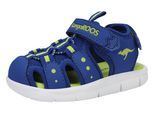 Sandale KANGAROOS "K-Mini", Mädchen, Gr. 27, blau (navy, lime), Synthetik, Textil, Schuhe Sandale