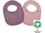 Lätzchen WÖRNER "at home Druckknopflatz 22x29 cm 2er Set", Baby, rosa, Baumwolle, Lätzchen