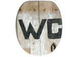 WC-Sitz SANILO "Old Style", braun, B:37,7cm L:47cm, MDF - Mitteldichte Holzfaserplatte, WC-Sitze