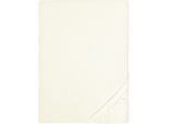 Spannbettlaken BIBERNA "Celina", beige (natur), 1 Stk., Feinbiber, 90-100x190-200 22cm, Feinbiber, Obermaterial: 97% Baumwolle, 3% Elasthan, Bettlaken, Spannbettlaken, in weicher Stretch Qualität