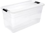 Organizer KEEEPER "cornelia", transparent, B:39,5cm H:40cm T:79,5cm, Kunststoff, Aufbewahrungsboxen, Aufbewahrungsbox, 83 L, mit Deckel, Schiebeverschluss