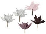 Kunstblume I.GE.A. "Poinsettia", bunt (silberfarben, goldfarben, rosa, altrosa, dunkelrot), B:20cm H:21cm L:20cm, Obermaterial: 95% Polyester, 5% Kunststoff, Kunstpflanzen, Kunstblume, Dekoblume, 5er Set