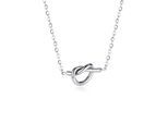 Kette mit Anhänger FIRETTI "Schmuck Geschenk Knoten", silber (edelstahlfarben), Halsketten, Damen, Edelstahl, L: 48 B: 1,6mm, B:1,6mm