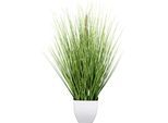 Kunstgras CREATIV GREEN "Grasbusch", grün, H:59cm, Kunststoff, Kunstpflanzen, im weißen Topf