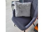 Fellkissen LUXOR LIVING "Dekokissen Novara" Gr. 9, silber (silber, felloptik), B:40cm H:20cm L:40cm, Kunstfaser, Dekokissen_Sitzkissen_Kissenhüllen, Kunstfell, eckig, 40x40 cm, sehr weich, mit Füllung, Wohnzimmer