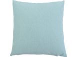 Dekokissen GÖZZE "Milano", blau (aqua, unifarben), B:40cm L:40cm, Polyester, Dekokissen_Sitzkissen_Kissenhüllen, mit Reißverschluss, Kissenhüle ohne Füllung, 2 Stück