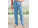 Schlupfhose CLASSIC, Herren, Gr. 24, Unterbauchgrößen, blau (blau, bleached), 100% Baumwolle, unifarben, lang, Hosen Schlupfhose