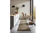Teppich NORTHRUGS "Guzara", grün (olivgrün,creme), B:80cm H:8mm L:240cm, Polypropylen, Teppiche, Teppich, Orient Optik, Läufer, strapazierfähig, pflegeleicht, robust