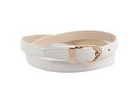 Ledergürtel ANTHONI CROWN, Damen, Gr. 75, weiß, Leder, unifarben, Gürtel Ledergürtel, in schmaler Form, Schließe rosegoldfarben