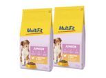 MultiFit Trockenfutter Hund Junior, mit Geflügel & Reis 2x12 kg