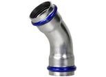 Press-Bogen 45° - 18 mm - für Edelstahlrohre - DVGW-zertifiziert - für V-Kontur