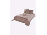 Tagesdecke HEINE HOME Gr. 3, grau (taupe), B:270cm L:250cm, 100% Polyester, Tagesdecken, Tagesdecke